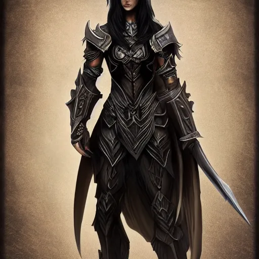 Spooky Dark Lady Black Dai Fantasy Armor Stock Photo by ©Ravven