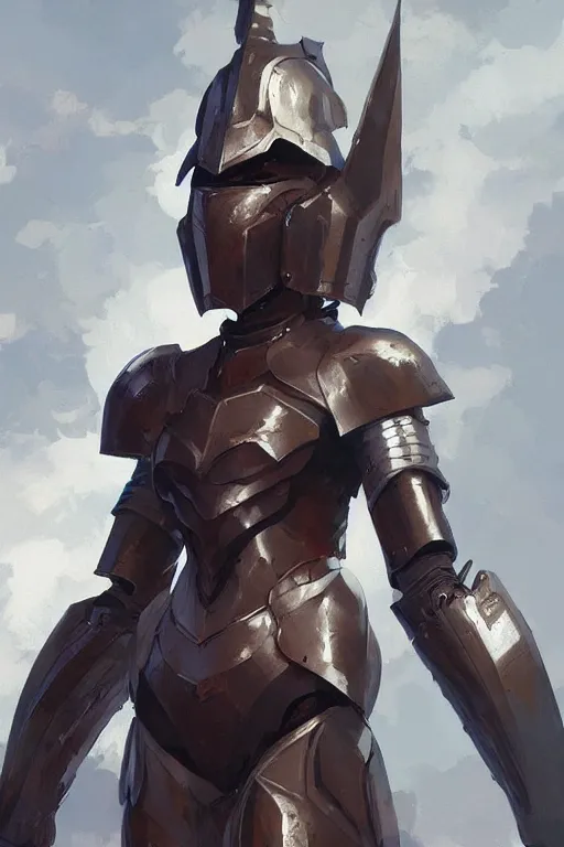 Image similar to Gorgeous armor knight by ilya kuvshinov, krenz cushart, Greg Rutkowski, trending on artstation