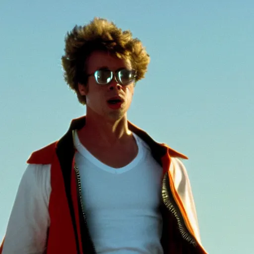 Prompt: brad pitt as napoleon dynamite, movie still, 8 k