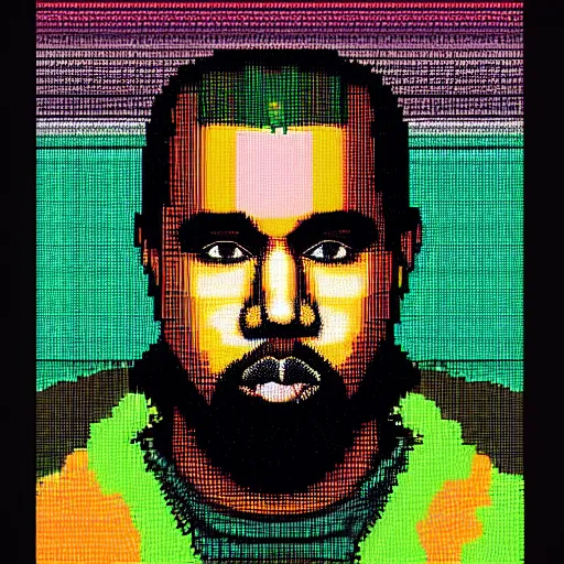 Prompt: Kanye West pixel art