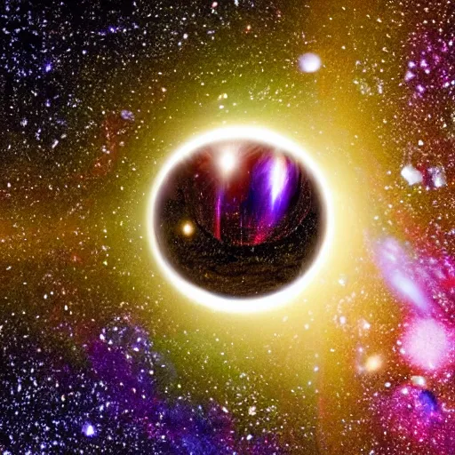 Image similar to photo of a crystal ball with a galaxy inside