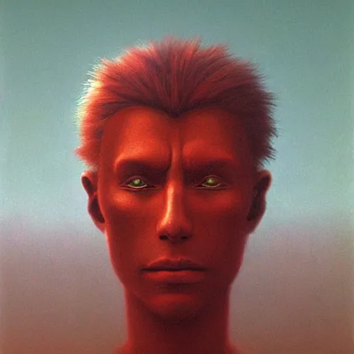 Image similar to axel from kingdom hearts, by zdzislaw beksinski, oil on canvas