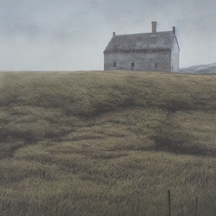 Prompt: a building in a landscape, by lee madgwick