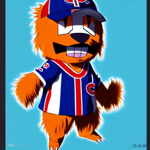 Image similar to anime Portrait of Youppi the Habs Montreal Canadiens Mascot as a very cute powerful and friendly pokemon, highly detailed anime, smooth, sharp focus, dynamic lighting, intricate, trending on ArtStation, illustration pokemon, art by WLOP