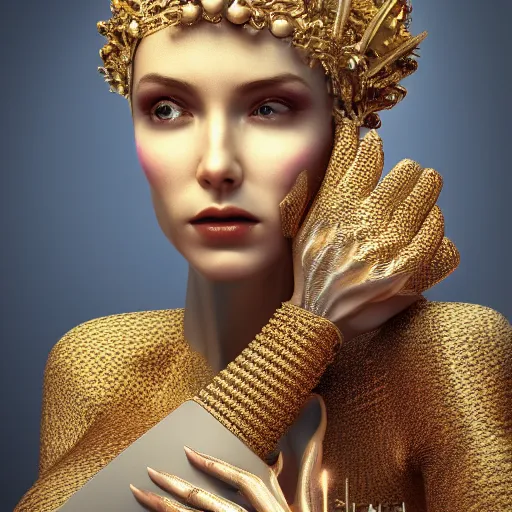 Image similar to queen of beauty, 4 k, intricate, jaw dropping, gorgeous, surreal, octane render