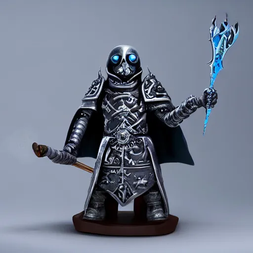Image similar to the lich king meets pingu, claymotion