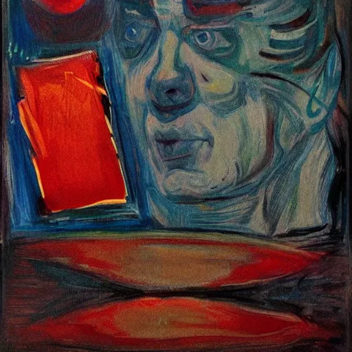 Image similar to its like russian roulette, when your placin, your bet, art by edvard munch. so don't be upset when your broke and your done, art by robert hickox. canvas art, dark ambient, image elegant. acrylic art, trending on artstation