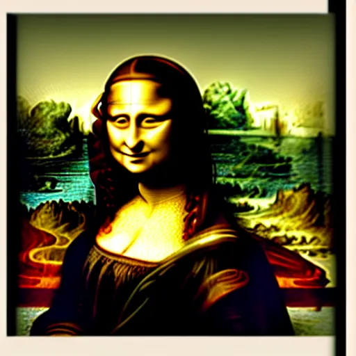 Prompt: Mona Lisa is FRIGGIN' PISSED, you better RUN.