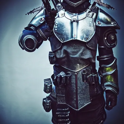 Image similar to cyberpunk knight armor