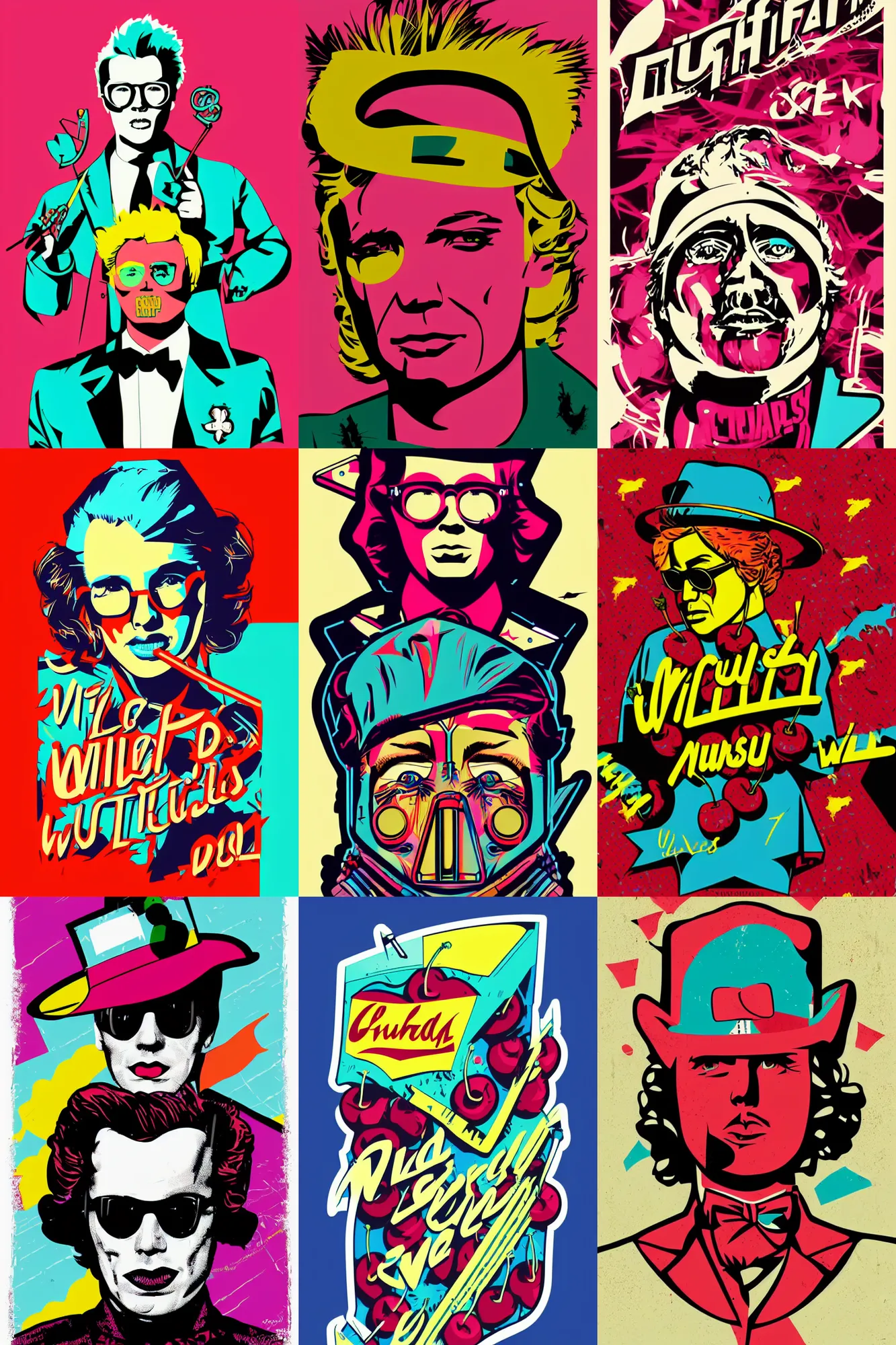 Prompt: wild cherry futurist illustration art by butcher billy, sticker, colorful, illustration, highly detailed, simple, smooth and clean vector curves, no jagged lines, vector art, smooth andy warhol style