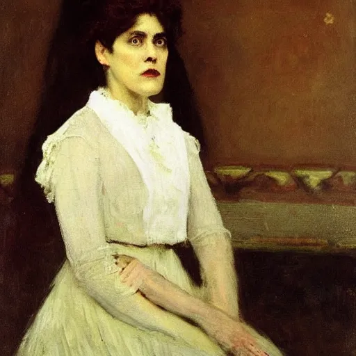 Image similar to portrait of a ghost by alfred stevens