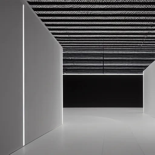 Image similar to a dezeen showroom, archdaily, minimalissimo photo of minimal synthesizer by john pawson, virgil abloh,