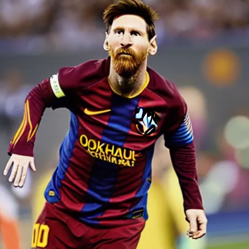 Image similar to lionel messi as the flash, 8 k