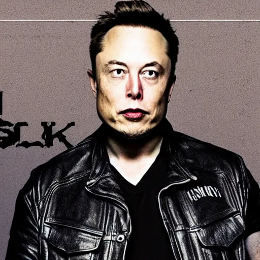 Image similar to Elon Musk in Sons of anarchy very detail4K quality super realistic