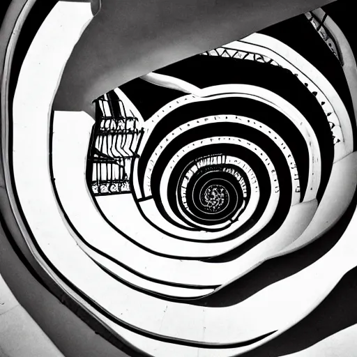 Prompt: spiral staircase