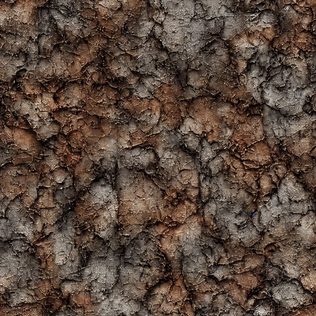 Image similar to seamless tileable texture of damaged rusted metal, realistic, very detailed, beautiful, corrosive damage, intricate details, sharp focus, substance designer, substance render, substance painter, marmoset, unreal engine, octane render