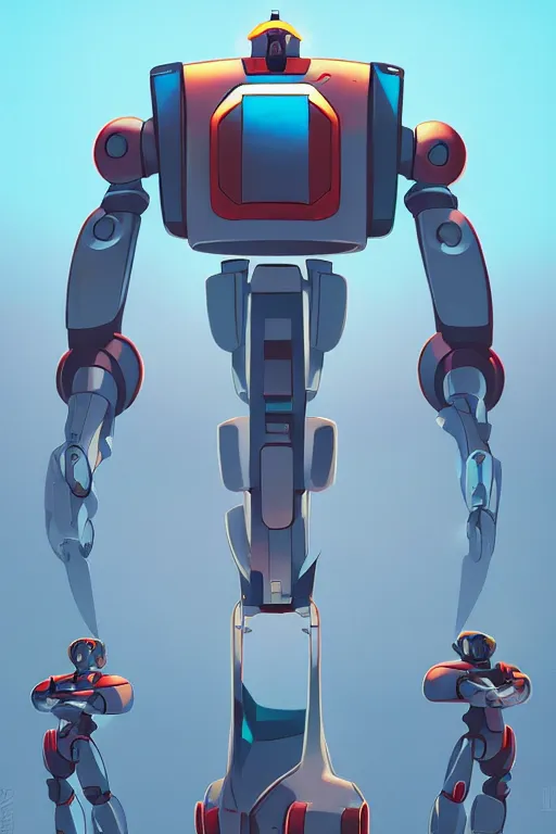 Image similar to metabots medabots medarotto medarot robot minimalist comics, behance hd by jesper ejsing, by rhads, makoto shinkai and lois van baarle, ilya kuvshinov, rossdraws global illumination ray tracing hdr radiating a glowing aura