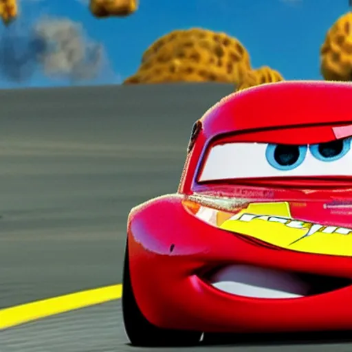 Prompt: photo of lightning mcqueen winning an oscar