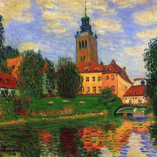 Image similar to Bamberg painted by Monet