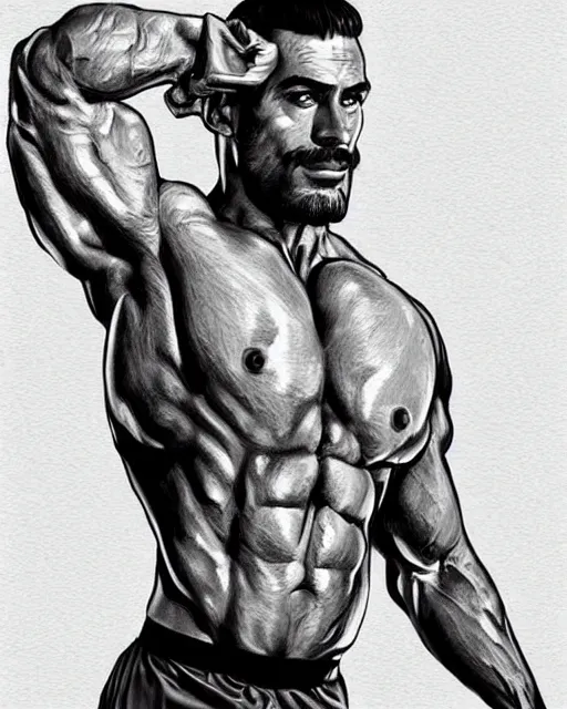 gigachad luigi bodybuilder in pumping iron by ilya | Stable Diffusion ...