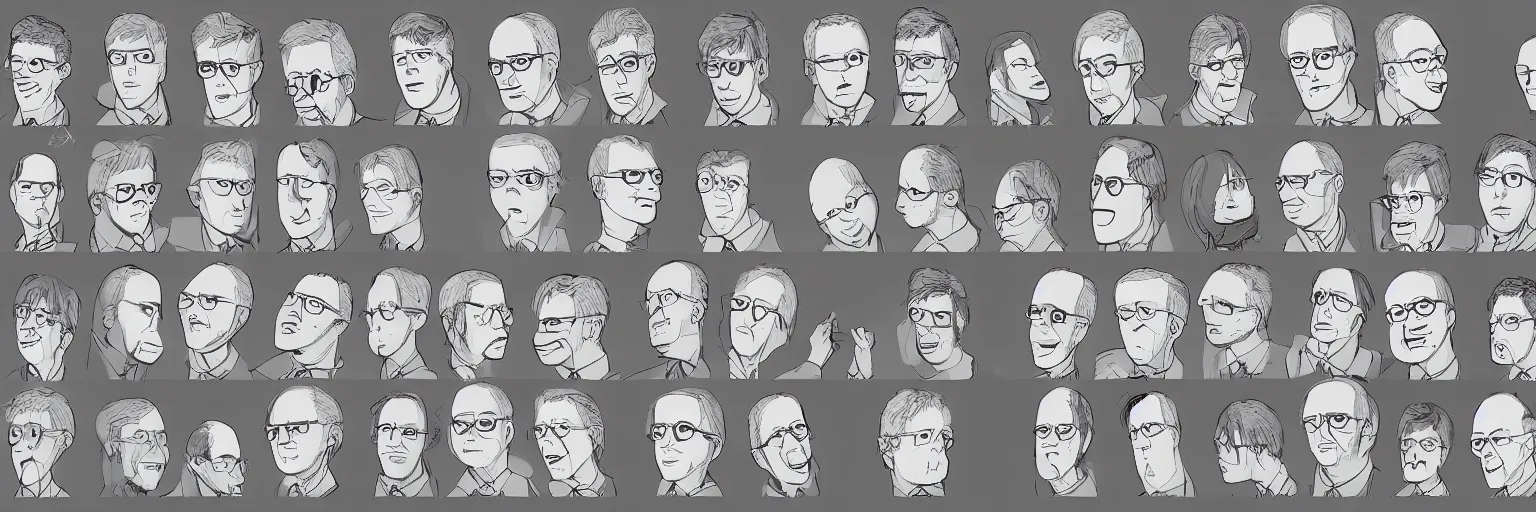 Prompt: male character study of todd solondz and tori spelling, clear faces, screenwriter, introvert, outsider, geek, disturbed, emotional, character sheet, fine details, concept design, contrast, kim jung gi, pixar and da vinci, trending on artstation, 8 k, full body and head, turnaround, front view, back view, ultra wide angle