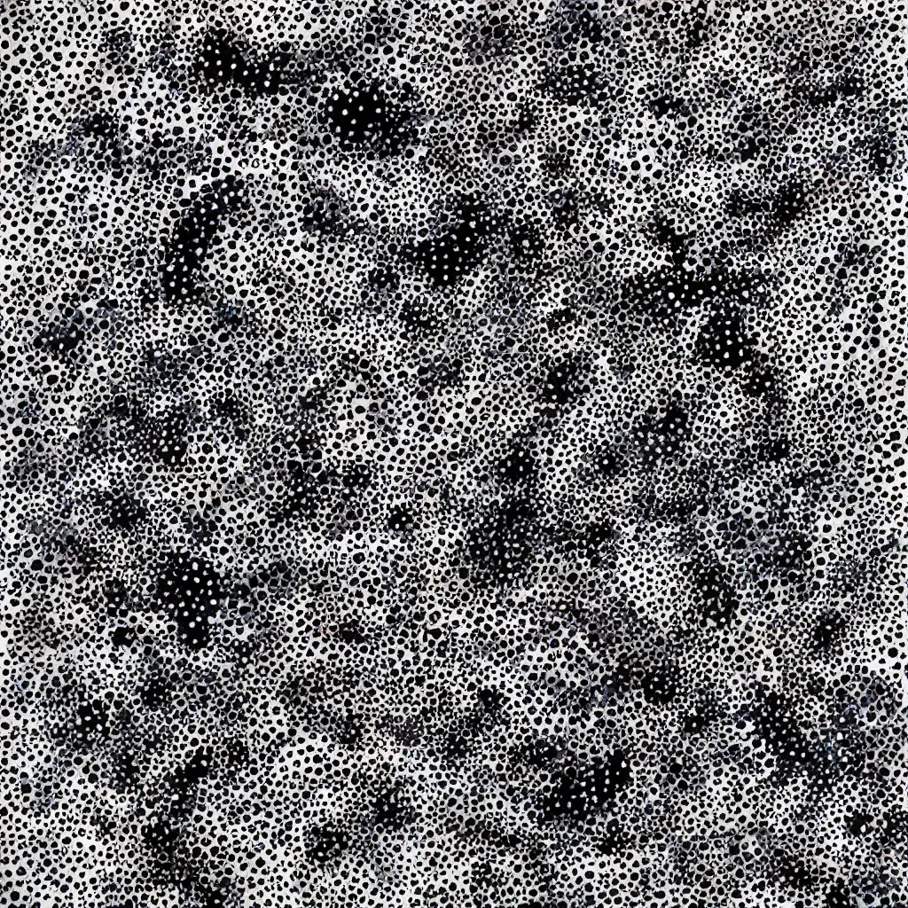 Image similar to camo made of teeth, smiling, abstract, rei kawakubo artwork, cryptic, dots, stipple, lines, splotch, color tearing, pitch bending, color splotches, hearts, dark, ominous, eerie, minimal, points, technical, old painting