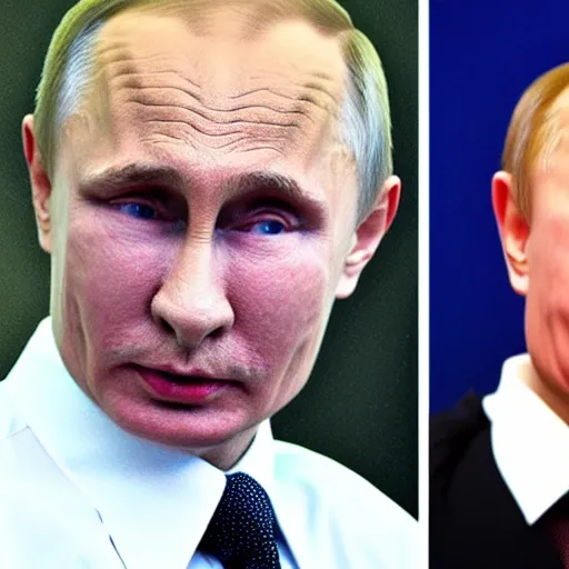 Image similar to putin teams up with a mysterious teenage putin