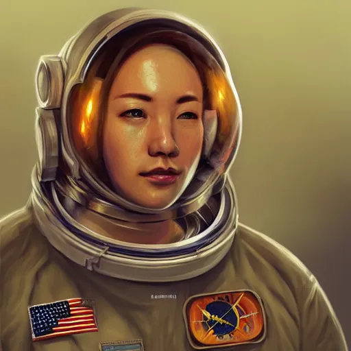 Prompt: astronaut, portrait by bagshaw tom, illustration painting, detailed illustration, hd, digital art, overdetailed art, concept art, detailed, overdetailed art, concept art, trending on artstation