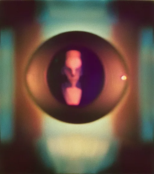 Prompt: a spy astral projecting, symmetrical face, photorealistic, dramatic, low - angle, 1 2 0 mm film, medium format, rolleiflex, ektachrome, studio lighting, mystical, paranormal, shot by bruce davidson
