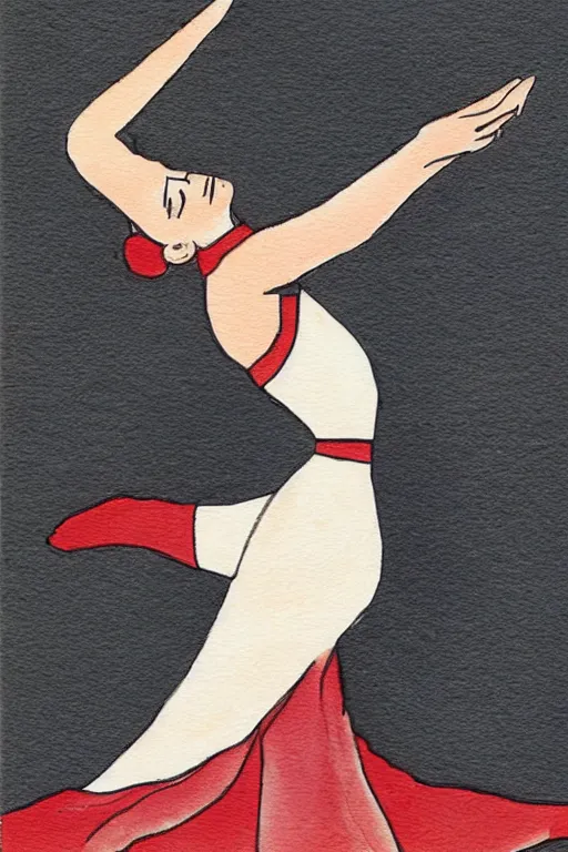 Prompt: female dancer notecard by kim taylor reece