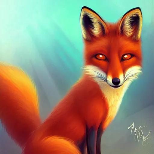 Prompt: A fox, art by marc brunet