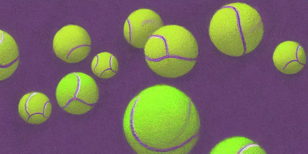 Image similar to tennis ball court, purple, digital art, fantasy, magic, chalk, chalked, trending on artstation, ultra detailed, detailed, fine details, professional illustration by basil gogos