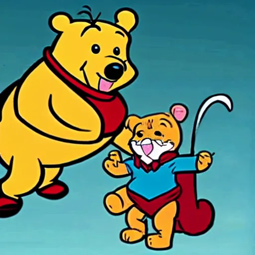 Image similar to winnie the poo as a comic book super hero