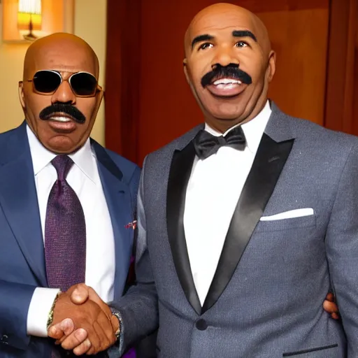 Image similar to rapper steve harvey meeting president steve harvey