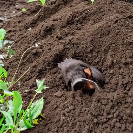 Image similar to mole digging