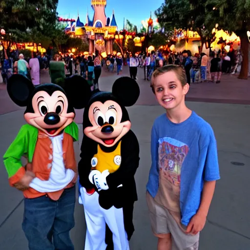 Image similar to Homeboys Hangin' Out at Disneyland at Twilight