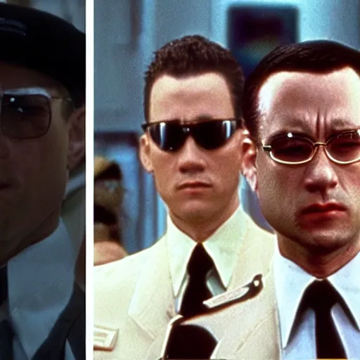 Prompt: Forrest Gump in The Matrix, live action movies, rtx on, stunning visuals, movie parodies, tom hanks as Neo