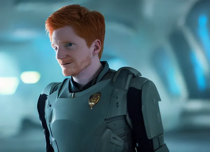 Image similar to film still of philip j fry in the new scifi movie, 4 k