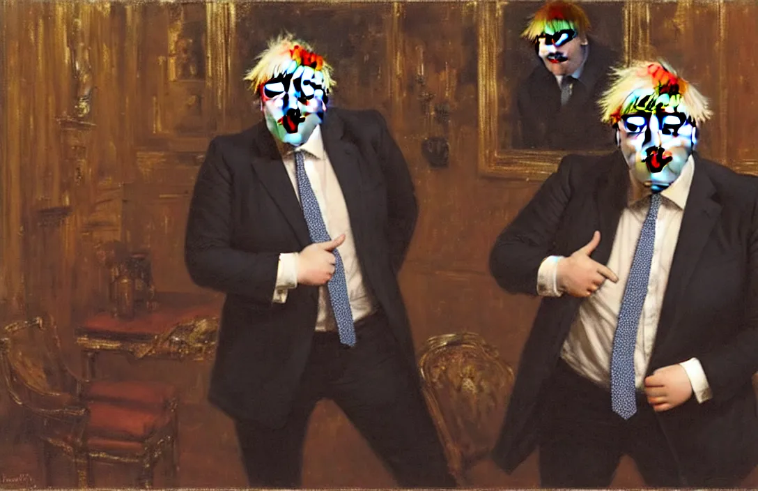 Prompt: portrait of boris johnson!!!!!!!!!!!!!!!!!!!!!!!!!!!, detailed face, detailed painting, detailed no. 1 0 downing street, epic lighting, by ilya repin and phil hale