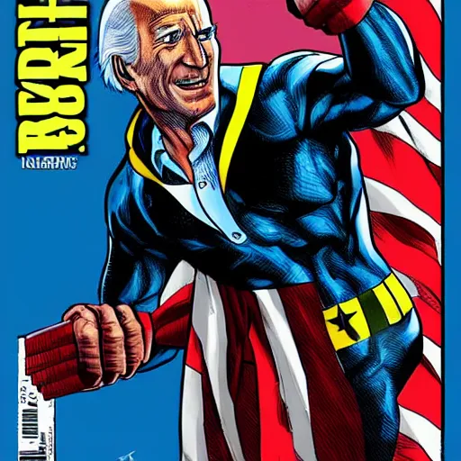 Prompt: joe biden as wolverine, comic book