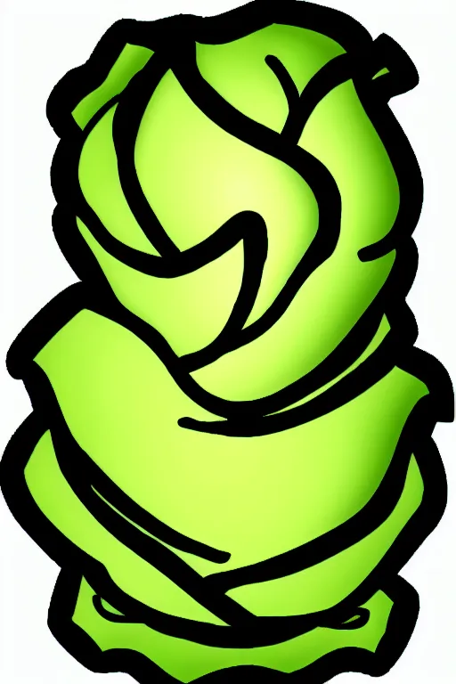 Image similar to cabbage logo in emoji style