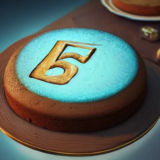 Image similar to an epic of cake with number five hundred on it, oil on canvas, perfect composition, golden ratio, beautiful detailed, photorealistic, digital painting, concept art, smooth, sharp focus, illustration, fantasy background, artstation trending, octane render, unreal engine