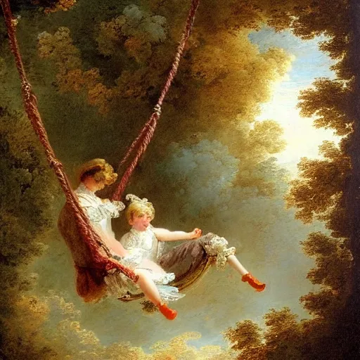 Image similar to Jean-Honoré Fragonard, The Swing