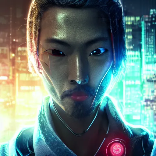 Prompt: cyberpunk samurai, 4k, realistic