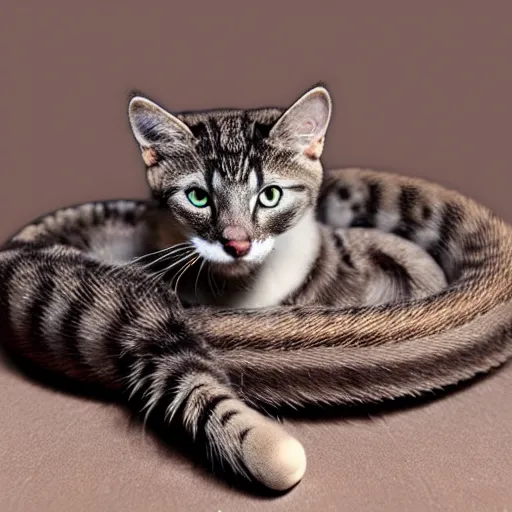 Image similar to cat snake hybrid