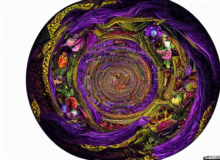 Image similar to the ouroboros of infinite flower universes, by adriaen van der spelt, dichromatism, paradox, volumetric light, insanely detailed and intricate, hypermaximalist, warm colors, dramatic lighting, smooth, sharp focus, extremely detailed, aesthetically pleasing composition