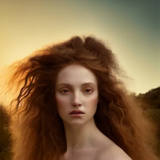 Prompt: photographic portrait of a stunningly beautiful renaissance female surrounded by flowing hair, in soft dreamy light at sunset, contemporary fashion shoot, by edward robert hughes, annie leibovitz and steve mccurry, david lazar, jimmy nelsson, breathtaking, 8 k resolution, extremely detailed, beautiful, establishing shot, artistic, hyperrealistic, beautiful face, octane render