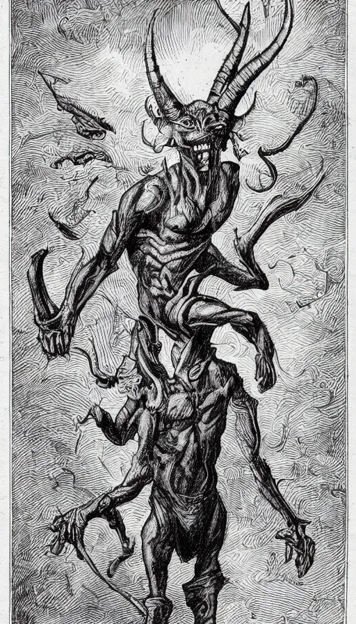 Image similar to the devil drawn as a friendly person