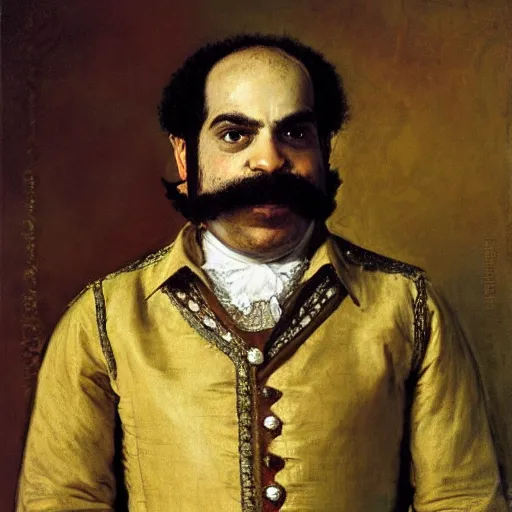 Prompt: wario as an 1 8 th century nobleman, painted by john everett millais