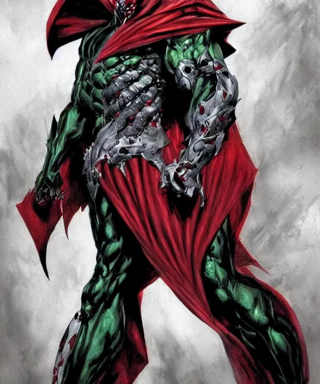 Image similar to spawn character design in the style of gabriele dell'otto